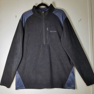 Columbia Men's Fleece ½ Zip Pocket Winter Sweater, XL, grey.
